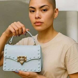 NWT! Studded Handle Jelly Satchel bag